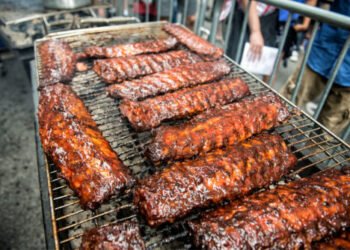 Pork Ribs street food Festival and BBQ