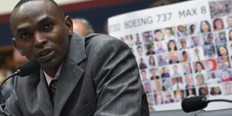 FILE - Paul Njoroge testifies during a House Transportation subcommittee hearing on Capitol Hill in Washington, July 17, 2019, on aviation safety. (AP Photo/Susan Walsh, File)