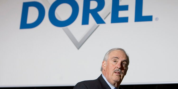Martin Schwartz, president and chief executive officer of Dorel Industries Inc., speaks during their annual general meeting in Montreal, June 21, 2006. The company which manufactures juvenile products, bicycles and particle board furniture has struggled with poor results dragged down by poor performance in its furniture division.  REUTERS/Christinne Muschi (CANADA)