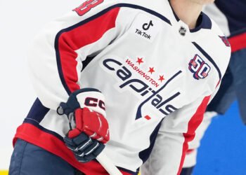 Dec 6, 2024; Toronto, Ontario, CAN;  Washington Capitals left wing Andrew Mangiapane (88) skates during the warmup before a game against the Toronto Maple Leafs at Scotiabank Arena. Mandatory Credit: Nick Turchiaro-Imagn Images