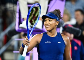 MONTREAL, CANADA - AUGUST 05: Naomi Osaka of Japan celebrates her victory against Elina Svitolina of Ukraine during their quarterfinals singles women's match on Day Ten of the WTA 1000 National Bank Open at IGA Stadium on August 5, 2025 in Montreal, Quebec, Canada.  (Photo by Minas Panagiotakis/Getty Images)