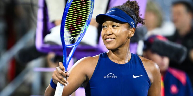 MONTREAL, CANADA - AUGUST 05: Naomi Osaka of Japan celebrates her victory against Elina Svitolina of Ukraine during their quarterfinals singles women's match on Day Ten of the WTA 1000 National Bank Open at IGA Stadium on August 5, 2025 in Montreal, Quebec, Canada.  (Photo by Minas Panagiotakis/Getty Images)