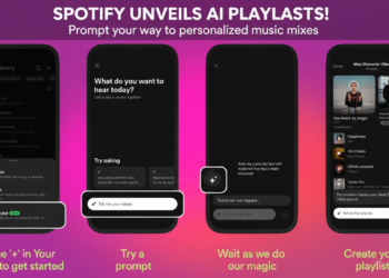 Spotify expands Prompted Playlists beta to Premium users in Canada 15 Spotify app screens showing AI-powered playlist creation with prompts, generation steps, and personalized music mixes on mobile.c