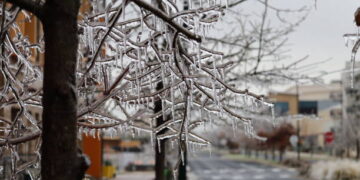 Icy road conditions in Toronto during freezing rain warning on March 5, 2026