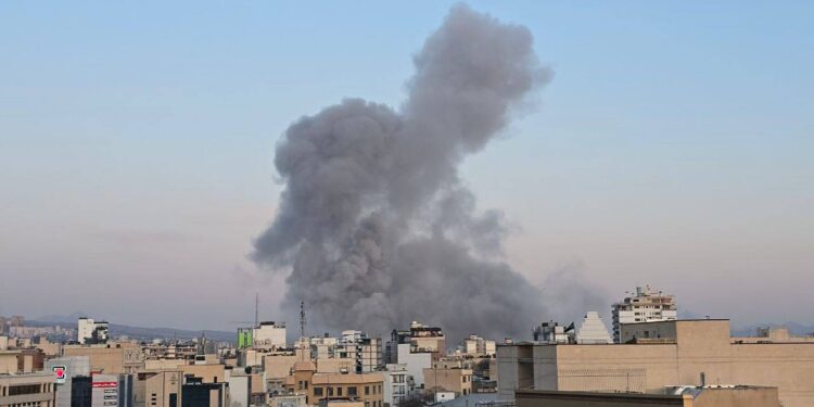 Former President Donald Trump speaking amid escalating US-Iran tensions over strikes