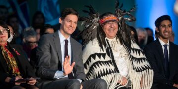 David Eby and Musqueam Chief Wayne Sparrow