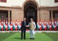 Canada Expands India Education Ties With $100M Scholarships for Indian Students 20 Canadian Prime Minister Mark Carney and Indian Prime Minister Narendra Modi shaking hands at Hyderabad House in New Delhi, symbolizing a historic reset and expansion of the Canada-India relationship