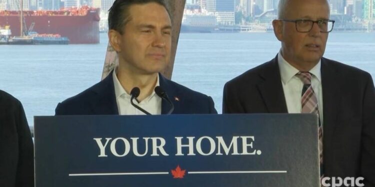 Poilievre Advances Property Rights Motion After BC Cowichan Land Ruling 1 Pierre Poilievre speaking at North Vancouver rally on property rights motion