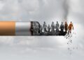 Cigarette packs displayed for sale inside a British Columbia pharmacy amid ongoing health debate
