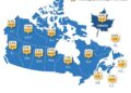 Construction workers at a Canadian job site amid rising employment numbers