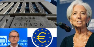ECB President Christine Lagarde announcing interest rate hike amid inflation and geopolitical tensions