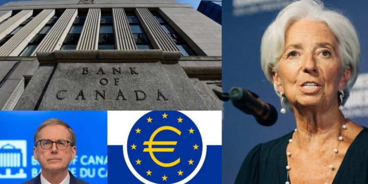 ECB President Christine Lagarde announcing interest rate hike amid inflation and geopolitical tensions